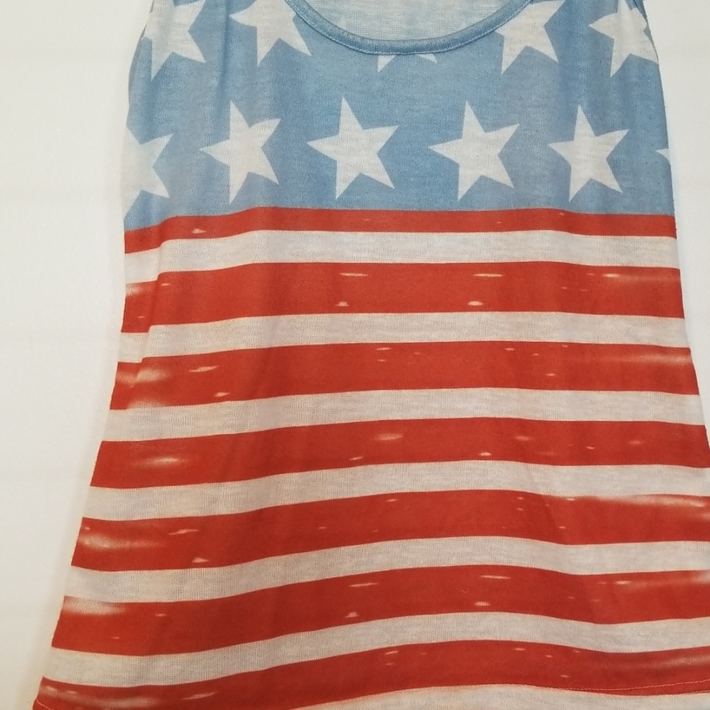 Stars & Stripes Women's Tank Top Size L - Picture 2 of 4